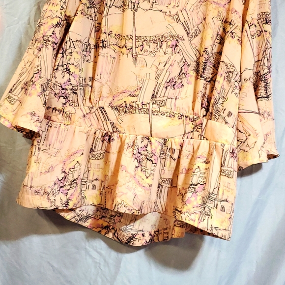 Melissa McCarthy seven7 pink top blouse flow sleeves plus size 2x - Picture 3 of 12